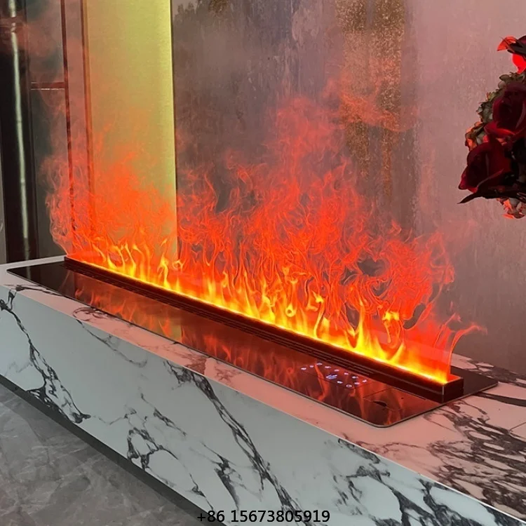Imported 3D Fogging Fireplace Home Use Built-in Living Room Ultra-Slim Metal Decorative Cabinet Remote Control Electronic