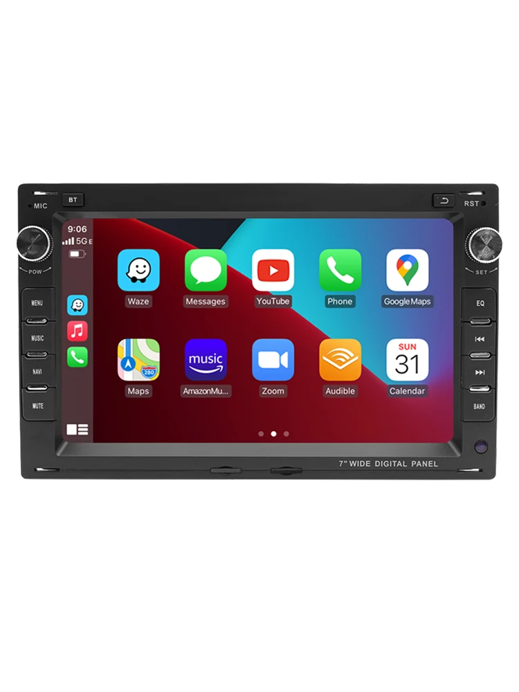GEARELEC 2 Din Autoradio Android 14 7 inch Carplay Voor Volkswagen VW Passat B5 MK4 MK5 Golf 4 Polo Bora T5 Auto Multimedia Speler WiFi Bluetooth GPS met Canbus - afbeelding 2