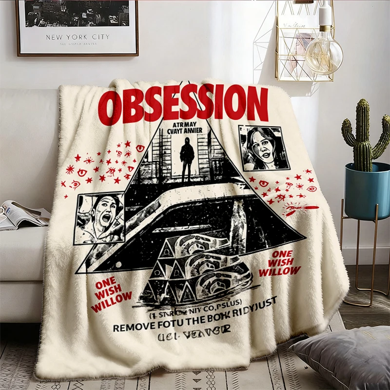 Vintage Obsession Graphic Soft Blanket, Obsession One Wish Willow Movie Comfy Blanket, Flim Flannel Blank