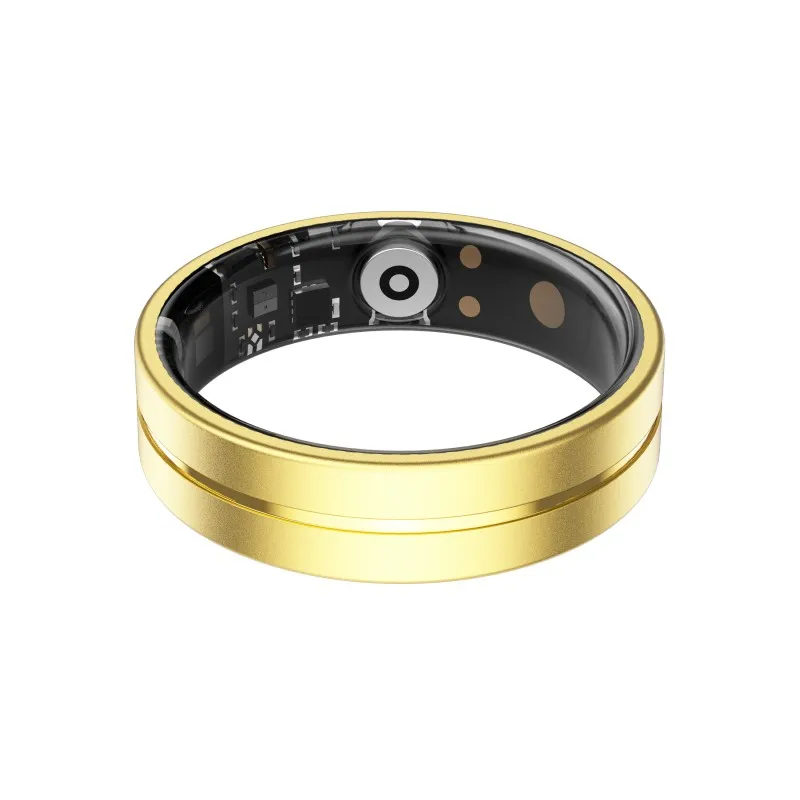 خاتم ذكي ذهبي رائع قابل للتخصيص OEM/ODM ممارسة صحية مستشعر معدل ضربات القلب خواتم ذكية للنساء IP68 مقاوم للماء بلوتوث 5.1
