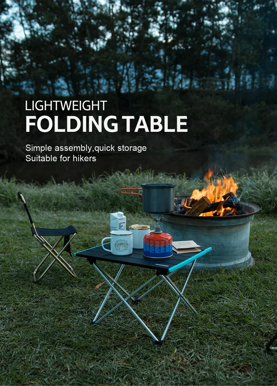 Ultralight Portable Folding Camping Table Foldable Outdoor Dinner Desk High Strength Aluminum Alloy For Garden Party Picnic BBQ