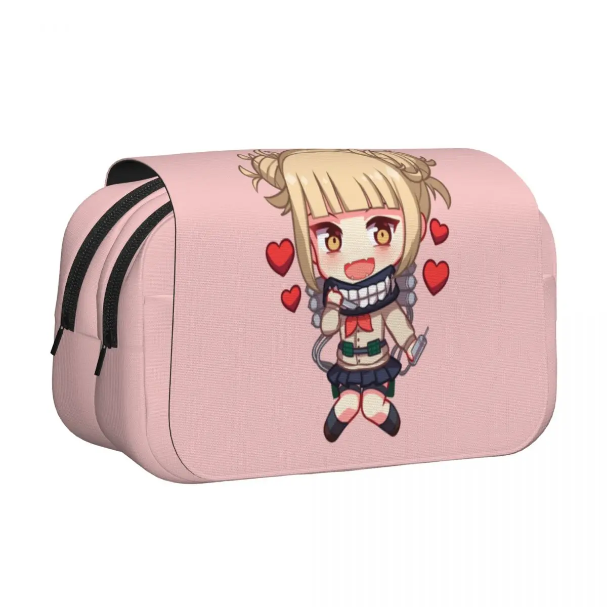 My H-Hero A-Academia Anime Double Clamshell Pen Case Pencilcases Pen Box Large Storage Bags School Supplies Gifts Stationery