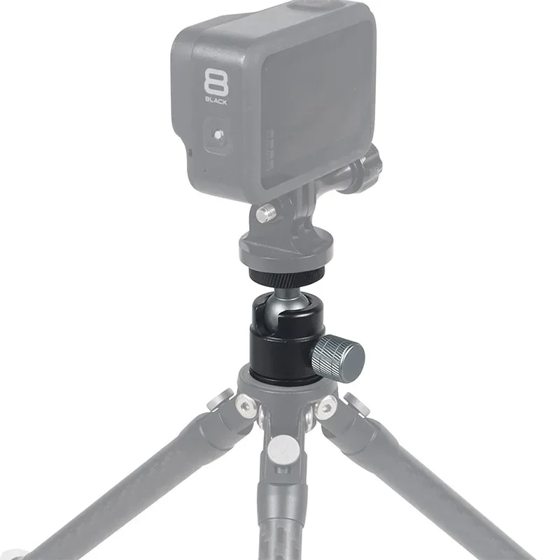 كرة صغيرة رئيس 1/4 "برغي جبل 360 قطب لكانون نيكون سوني كاميرا الفيديو DV LED دعامة إضاءة DSLR كاميرا ترايبود Ballhead حامل