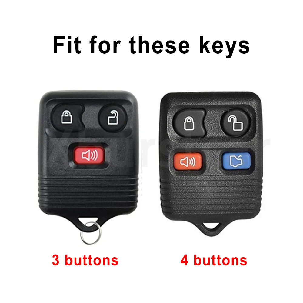 3/4 Buttons TPU for Ford Explorer Mustang Focus Complete Escape Thunderbird Lincoln Transit Town Auto Car Remote Key Case Cover
