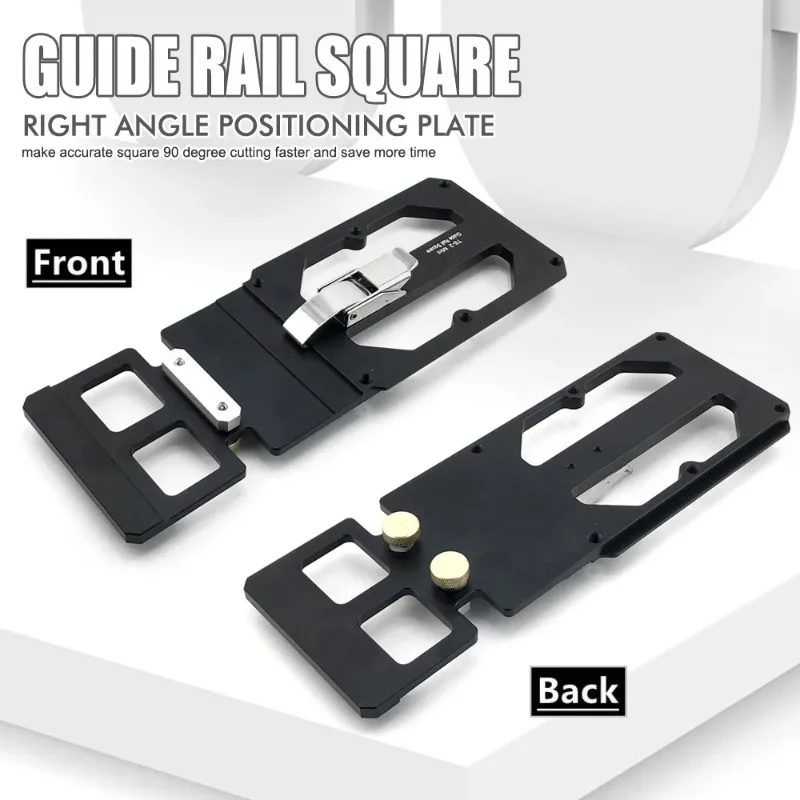 

Woodworking Guide Rail Square Right Angle Positioning Plate Match TS55/TS75 Slide Rails Compatible with Festool/Makita/Milwaukee