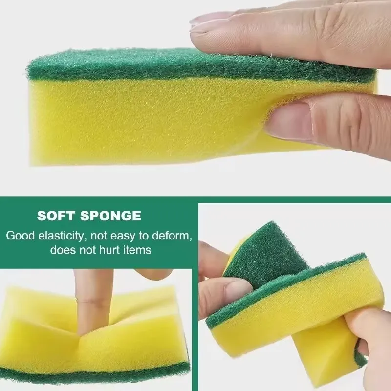 

functional highly absorbent double-sided sponge magic cleaning pot rust sponge cleaning brush cleaning tool kitchen dishwashing