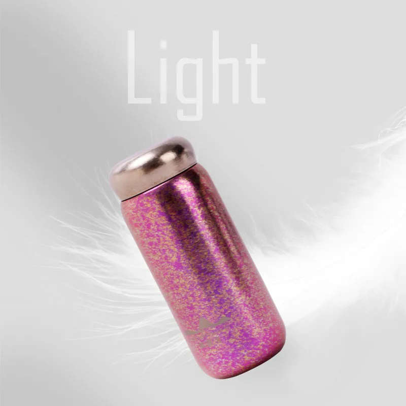 Mini Thermos Cup for Women,Double Layer Pure Titanium Vacuum Flasks,Gift,Small Drinkware,Fresh-keeping,Pocket Water Bottle,200ml