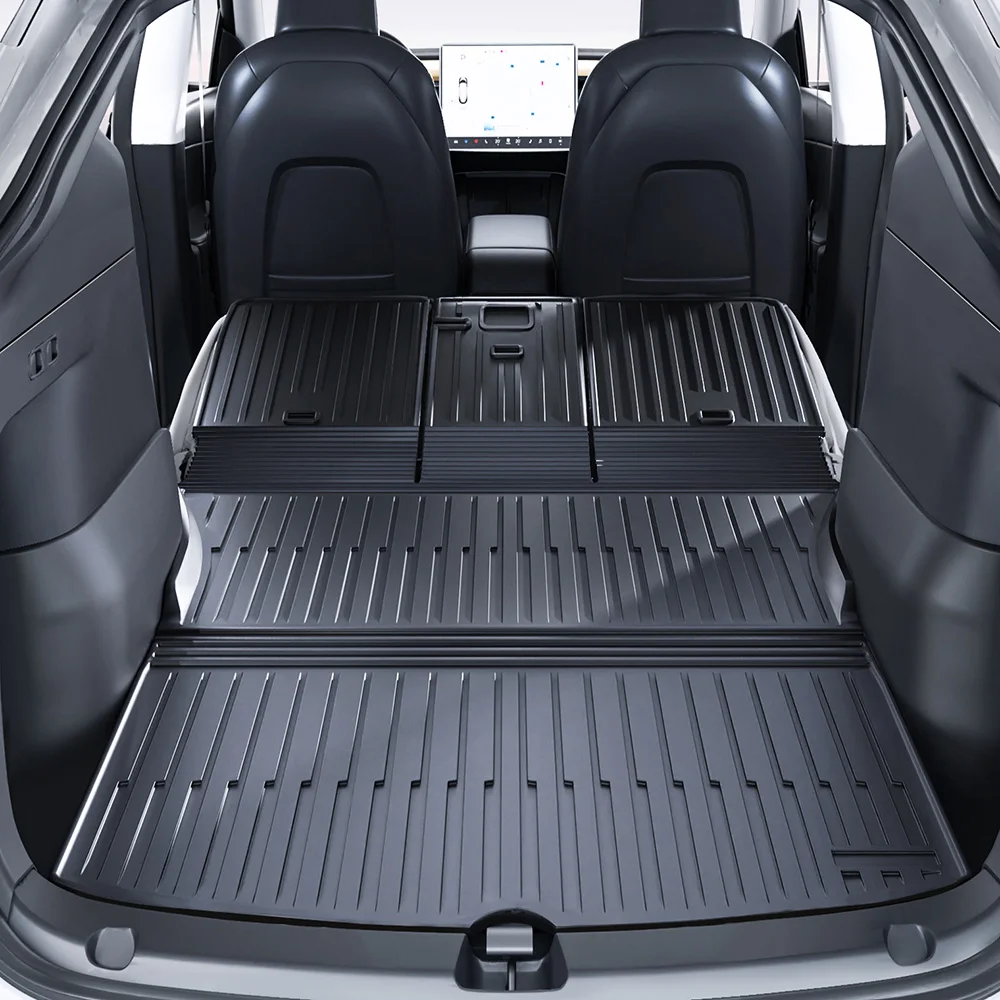 For Tesla Model Y / 3 Front Rear Trunk Mat TPE Full Coverage Trunk Cover Seat Backrest Protective Anti Dirty Pad