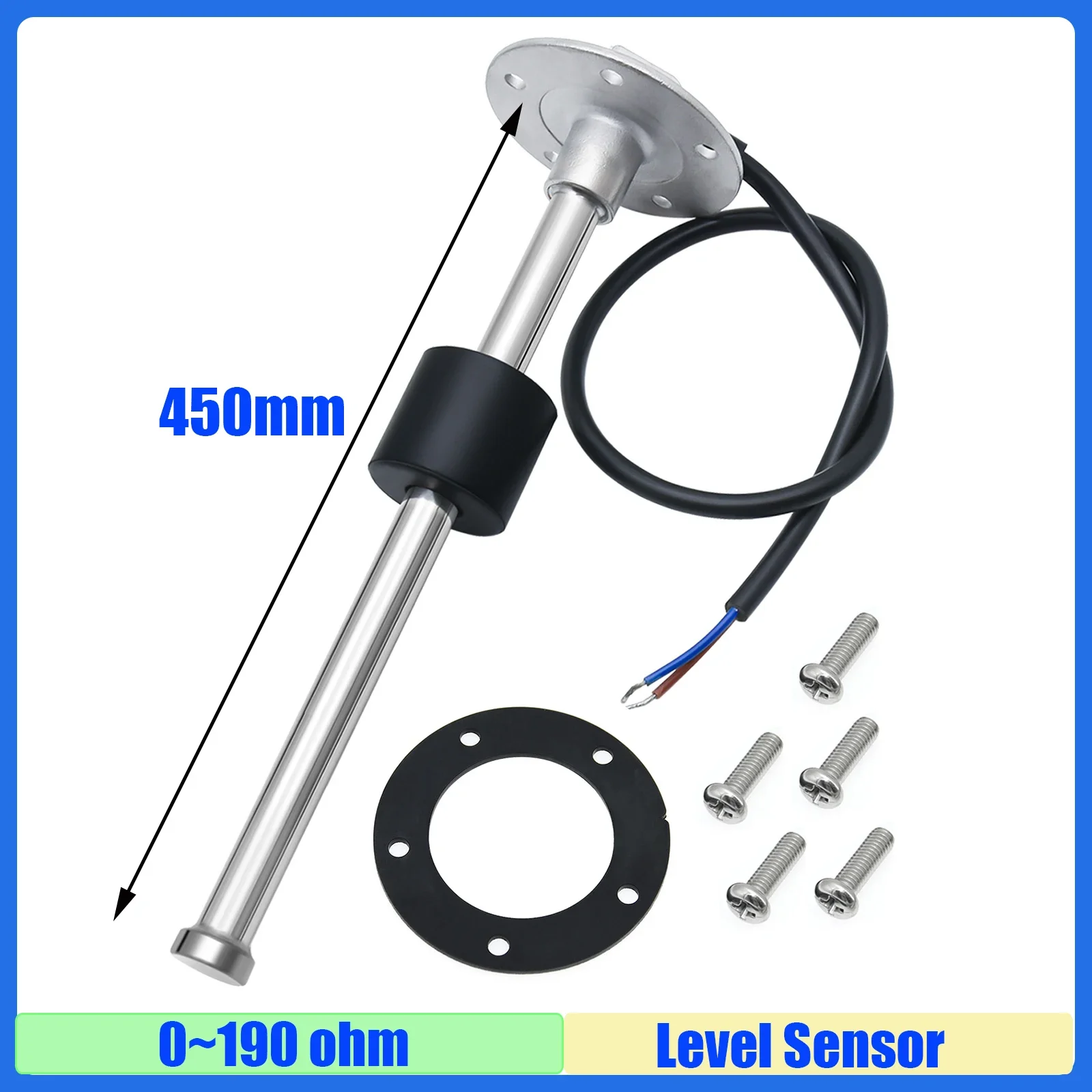 Groene LED Digitale 2 IN 1 52 mm meter met alarm 0-190ohm waterniveaumeter + afwasserniveaumeter voor waterrioolniveausensor auto