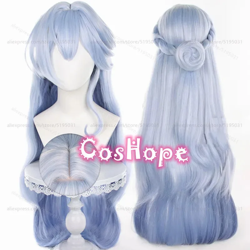 كاندي 2025HSR روبن 95 سنتيمتر طويل مجعد الشعر الأزرق الطبقات التدرج شعر مستعار أنيمي تأثيري الباروكات مقاومة للحرارة الاصطناعية