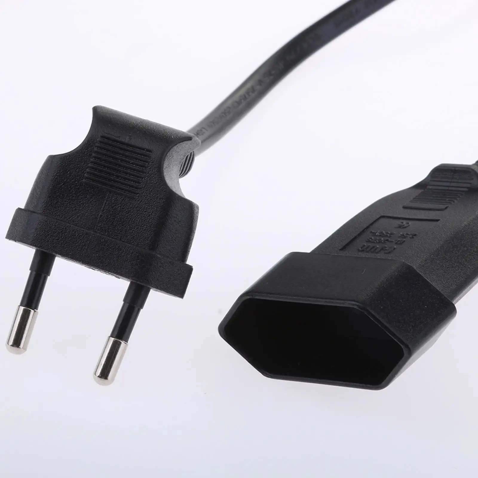 EU Plug Power Extension Cable Durable Replacement Stable Transmission 2Pin Good Conductivity Power Cable Cord Power Supply Cord