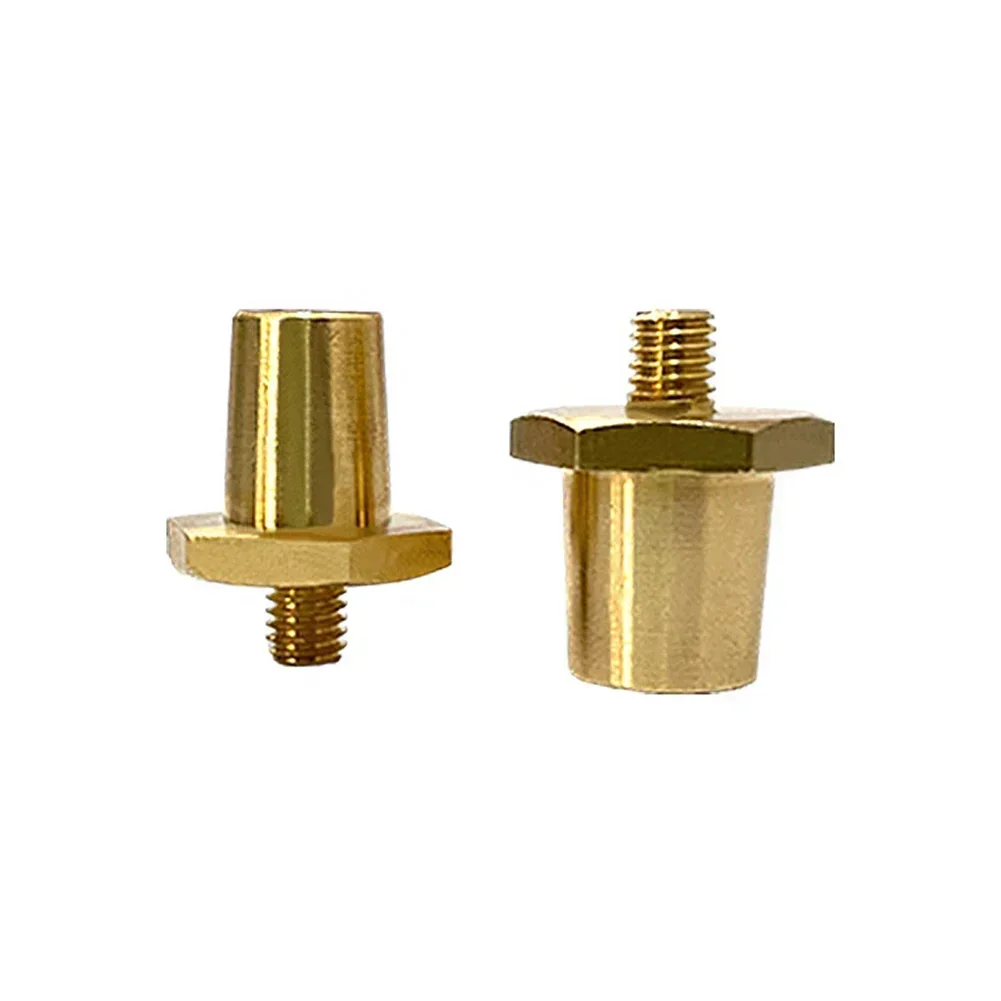2pcs M6 Battery Terminal Adapter Brass Battery Pole For Lithium Car Batteries Gold Battery Terminal Adapter Electrical Wire Part