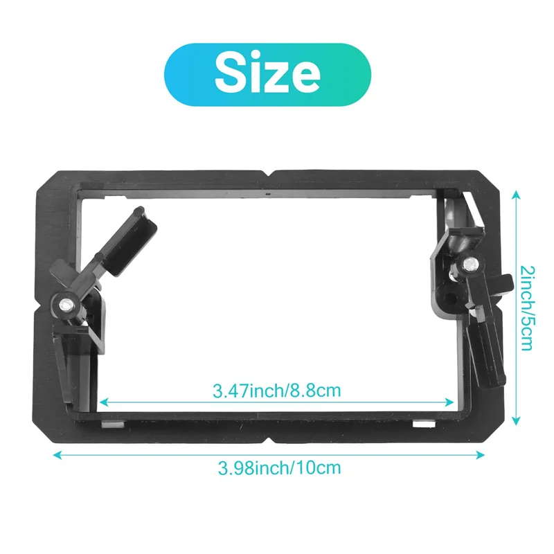 AS95-12 قطعة دعامة تثبيت لوحة الحائط ذات الجهد المنخفض (عصابة واحدة (عصابة واحدة) - أسود