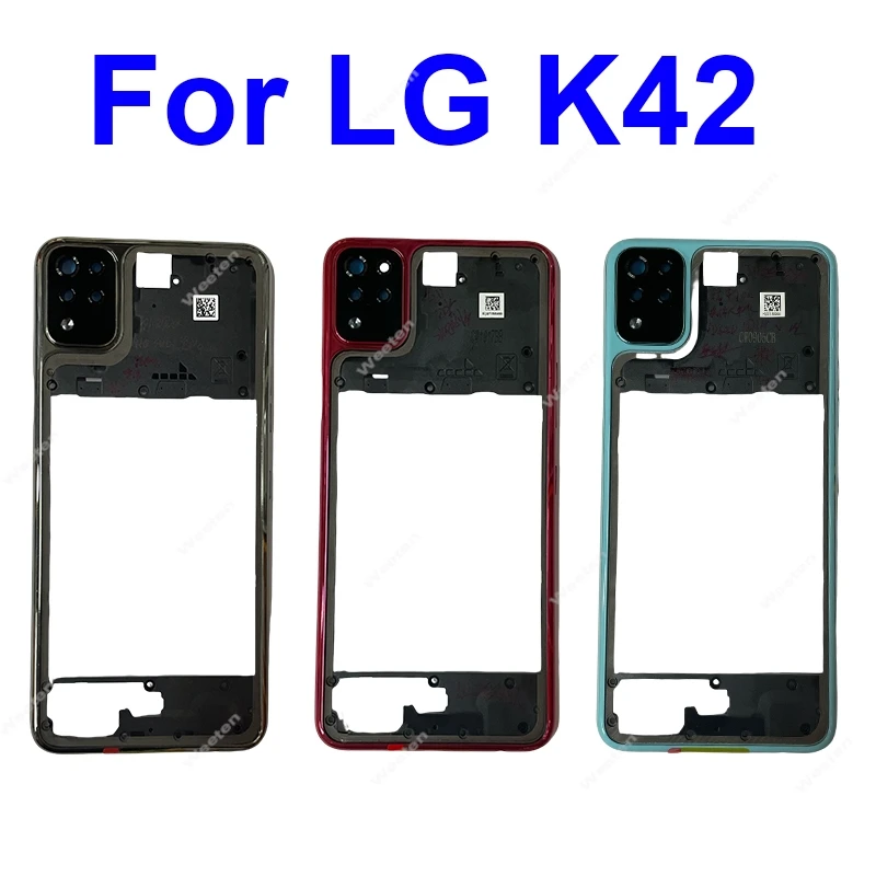 Middle Frame Housing For LG K42 LMK420 LM-K420 LMK420H Middle Frame Holder Cover Case Replacement Repair Parts