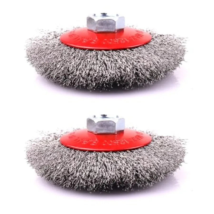 Coarse Crimped Wire Wheel for 1/ Angle Grinder, /8 ch-11 Threaded Arbor, 0.01 ch Carbon Steel Wire Wheel Brush for Rust, Corros