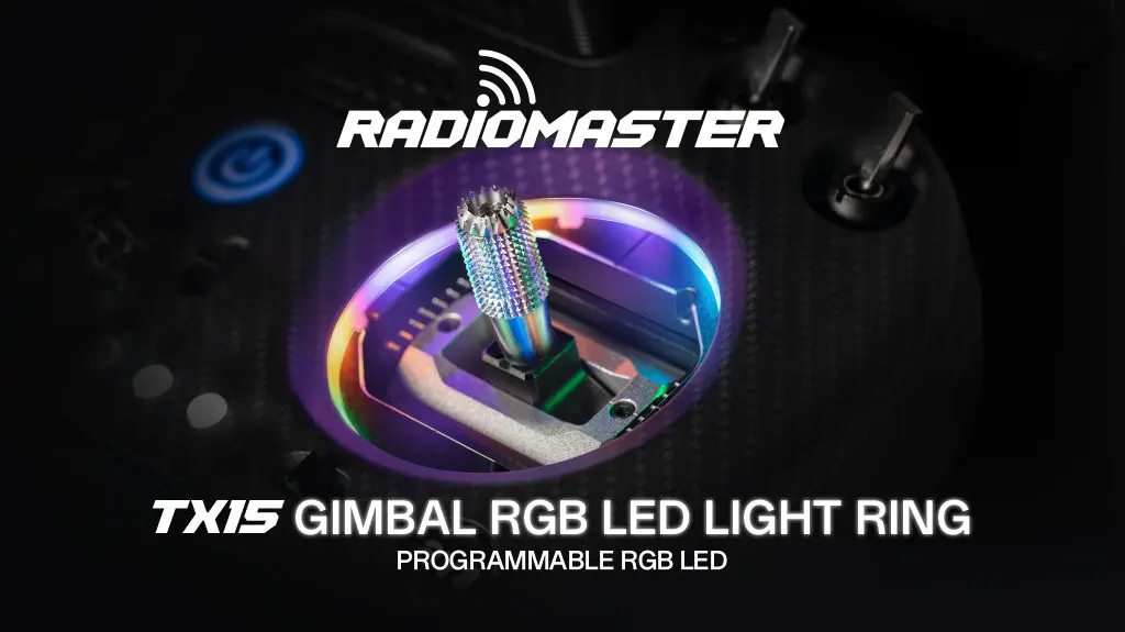

RadioMaster TX15 LED Gimbal Light Ring, Multicolor Programmable Aperture Light, RC Transmitter Modified Upgrade Accessories