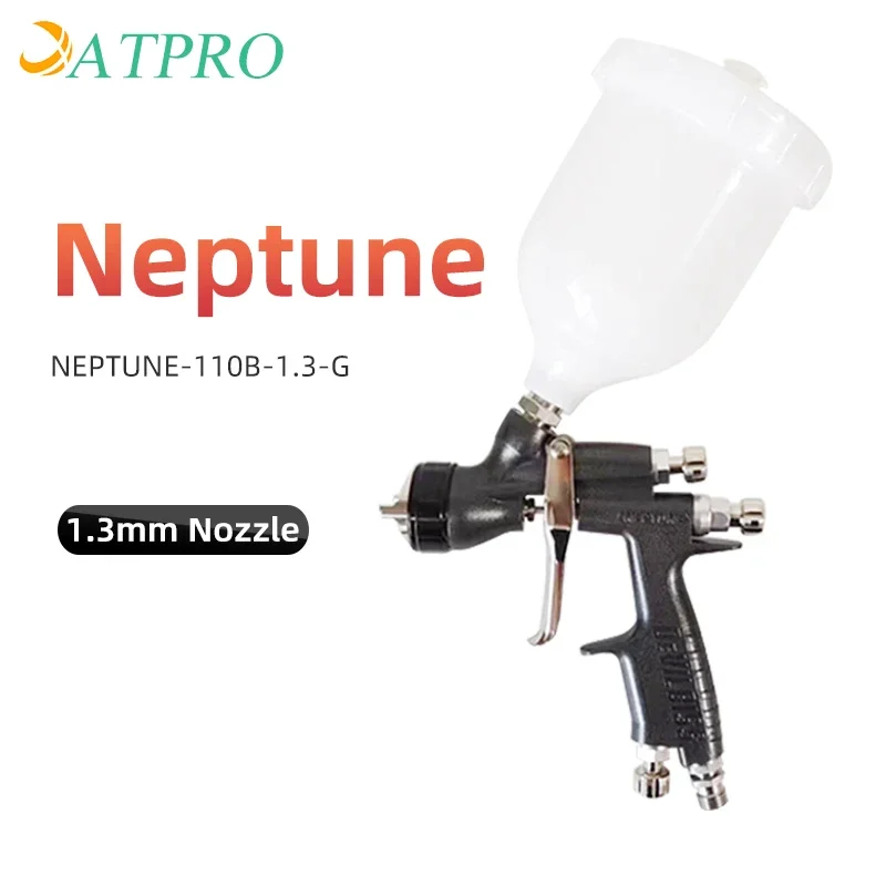 DEVILBIS Neptune Spray Gun Automotive Paint Spraying Pneumatic Spray Gun 1.3mm Nozzle Al Mg Alloy High Atomization Finish Gun