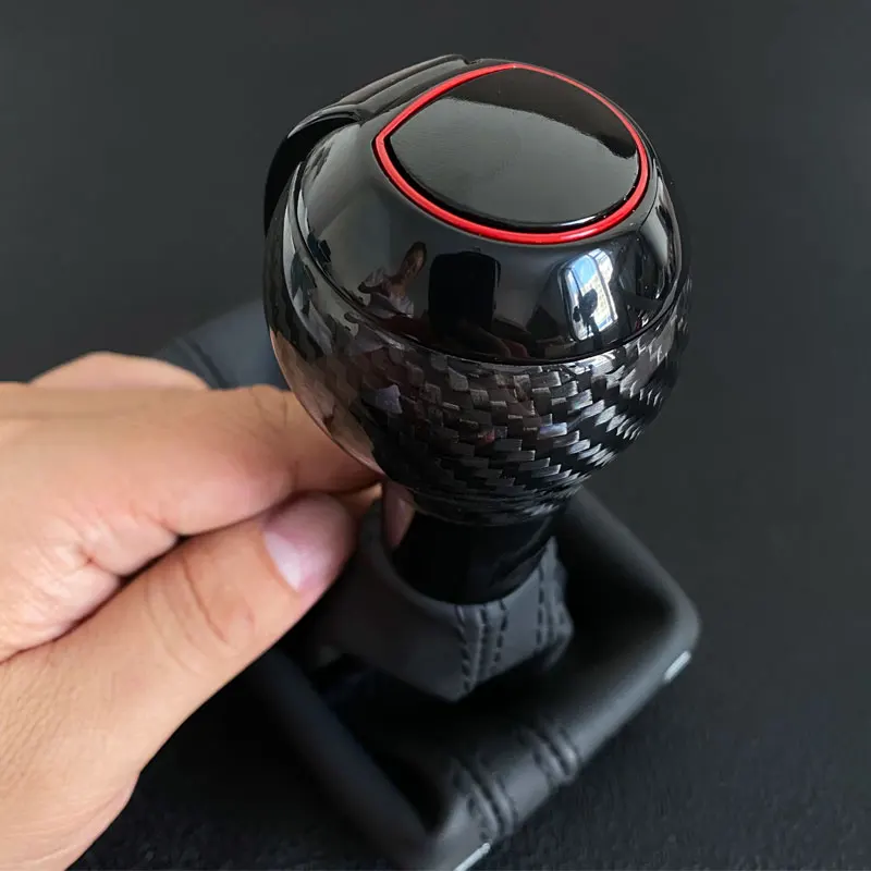DSG Stronic Automatic Carbon fiber Gear Shift Knob & Dust Cover for Audi Q3 A4 A5 Q5 VW Golf CC 2011