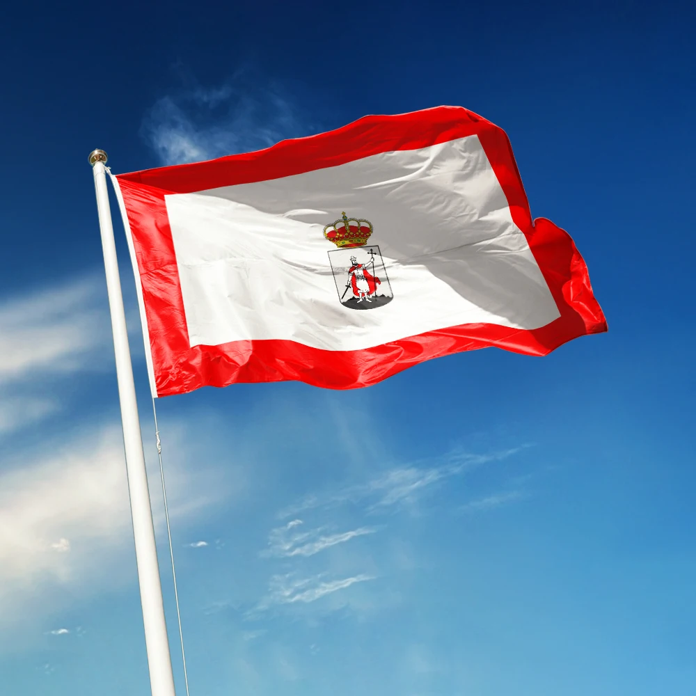 3x5 Ft Gijón Gijon Flag Vivid Color and Fade proof a City of Spain Flags Polyester with Brass Grommets