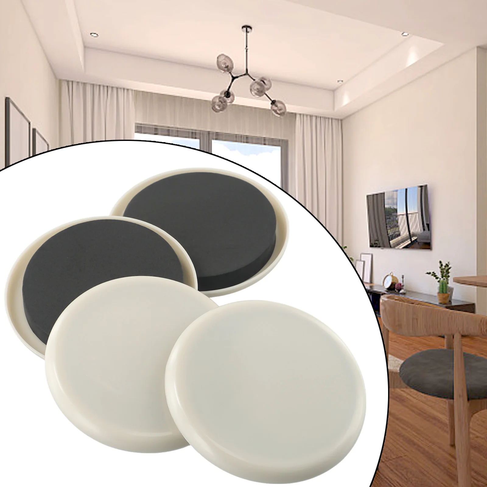 4Pcs Furniture Sliders Pads Anti Scratch Easy Move Table Chair Leg Mat Floor Protector For Hardwood Rug PTFE Accessory In Stock