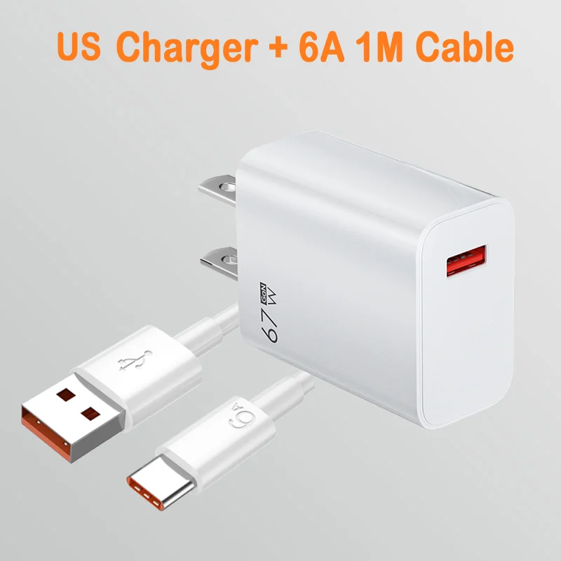 Xiaomi 67W Super Fast Charging USB C PD Interface Charger Fast Charging Phone Charger For iPhone15 Samsung Huawei