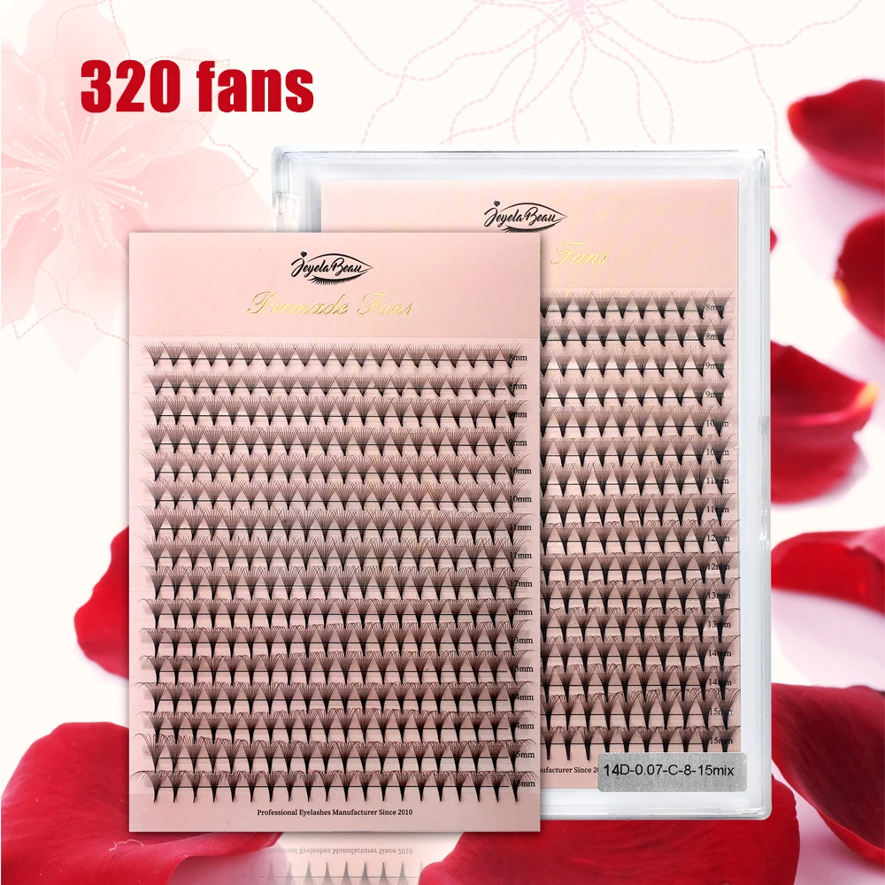 

Goddess Premade Volume Fans 4D 5D 6D 7D 8D 10D 12D 14D 16D 20D Individual Lashes Extension Pointy Stem 320 Fans Faux Mink