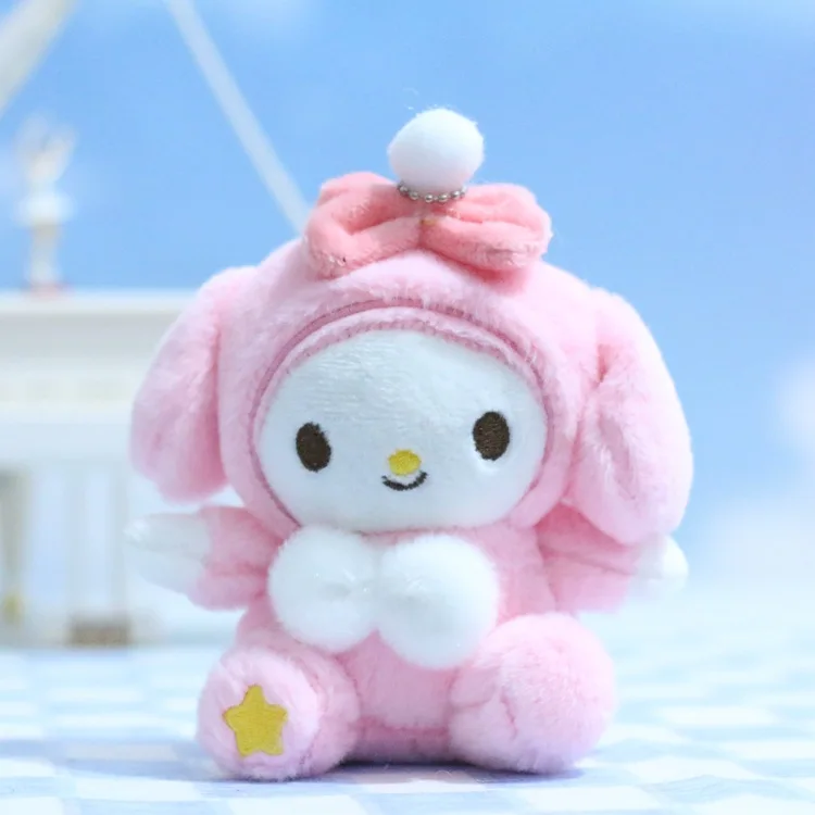 Anime Sanrio Kawaii Hello Kitty Kuromi melodia Cinnamoroll wisiorek pluszowa zabawka mała wisząca laleczka brelok lalka dziewczyny prezenty