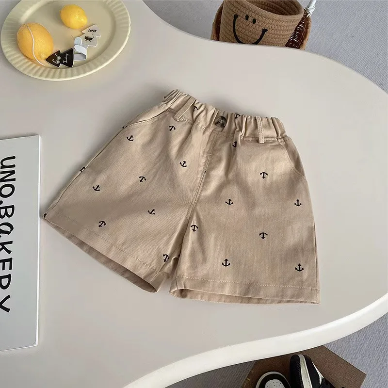DIIMUU Infant 2PC Summer Baby Boys Kids Children O-neck Clothes Outfits Suits Set Elastic Waist Shirt + Short Pants Boys Sets