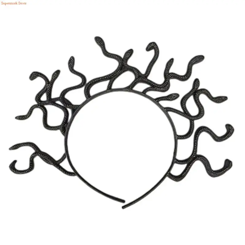 

Q5WE Vintage Medusa Snake Costume Headband halloween Medusa Headband Cosplay Dressup Halloween Masquerade Party