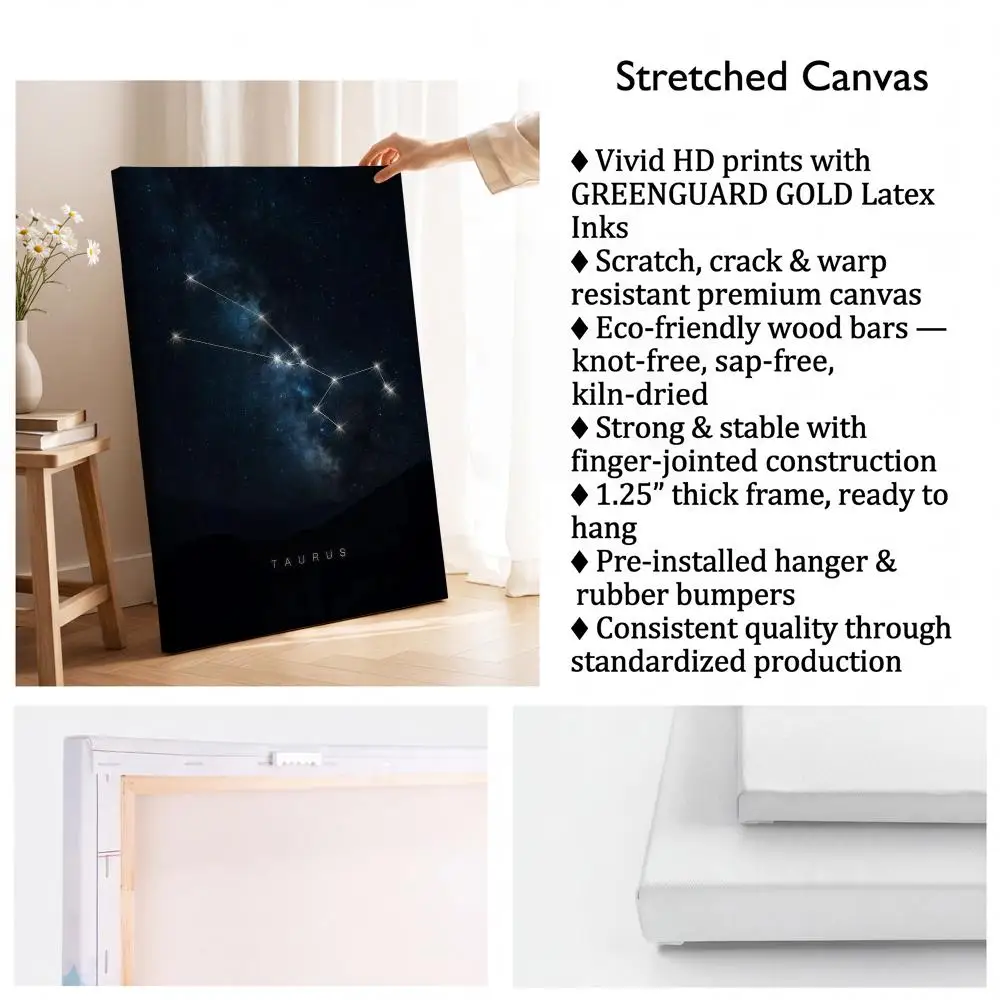 Sagittarius Orion Aquarius Gemini Taurus Pegasus Space Constellations Painting Calligraphy Inner Frame Painting Perfect For Livi