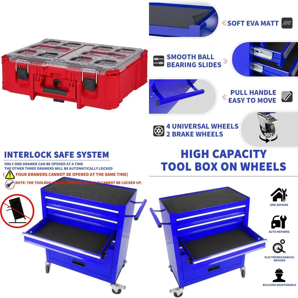 Deep Organizer with 50 lb Weight Capacity for Portable Storage - 15.2 in x 19.7 in x 7 in Large Capacity Organizer