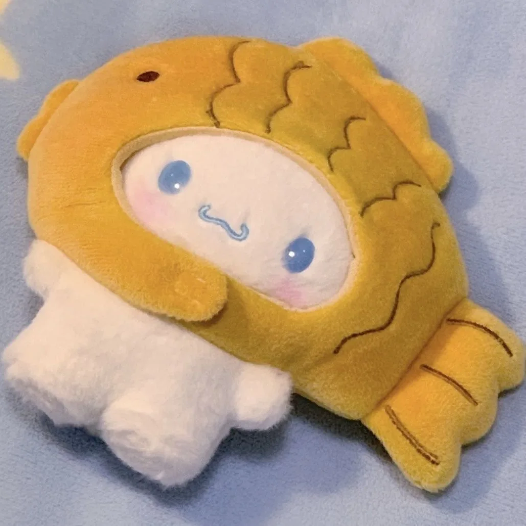 

Новый мультфильм Kawaii Sanrio Taiyaki головной убор стиль Cinnamoroll игрушки сумка аниме мягкая плюшевая кукла брелок Рождественский подарок игрушки