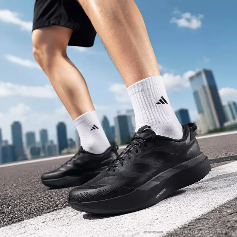 Adidas Official Authentic Men's Casual Sports Shoes - Lightweight and Breathable - Black Racing Running Shoes KK2685