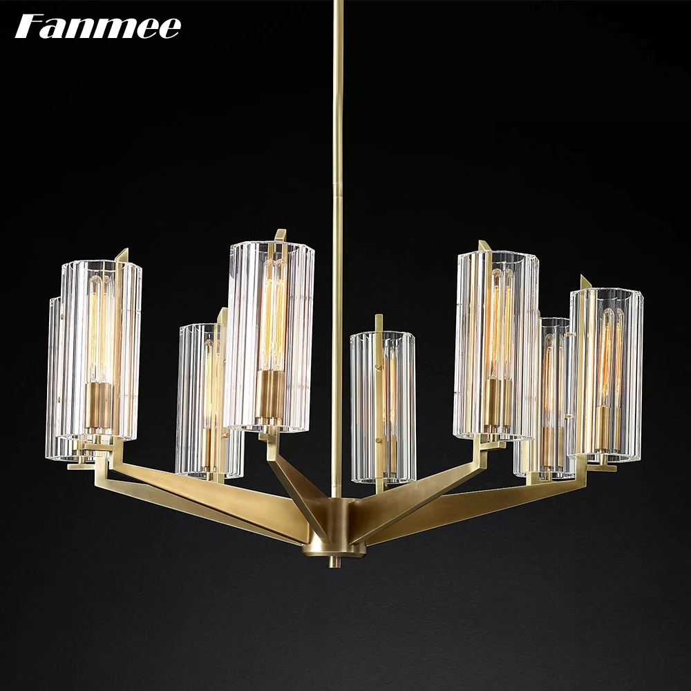 Luxury Crystal Chandelier Lighting for Living Room Vendome Round Chandelier Modern Bedroom Indoor Light Fixture Cristal Lamps