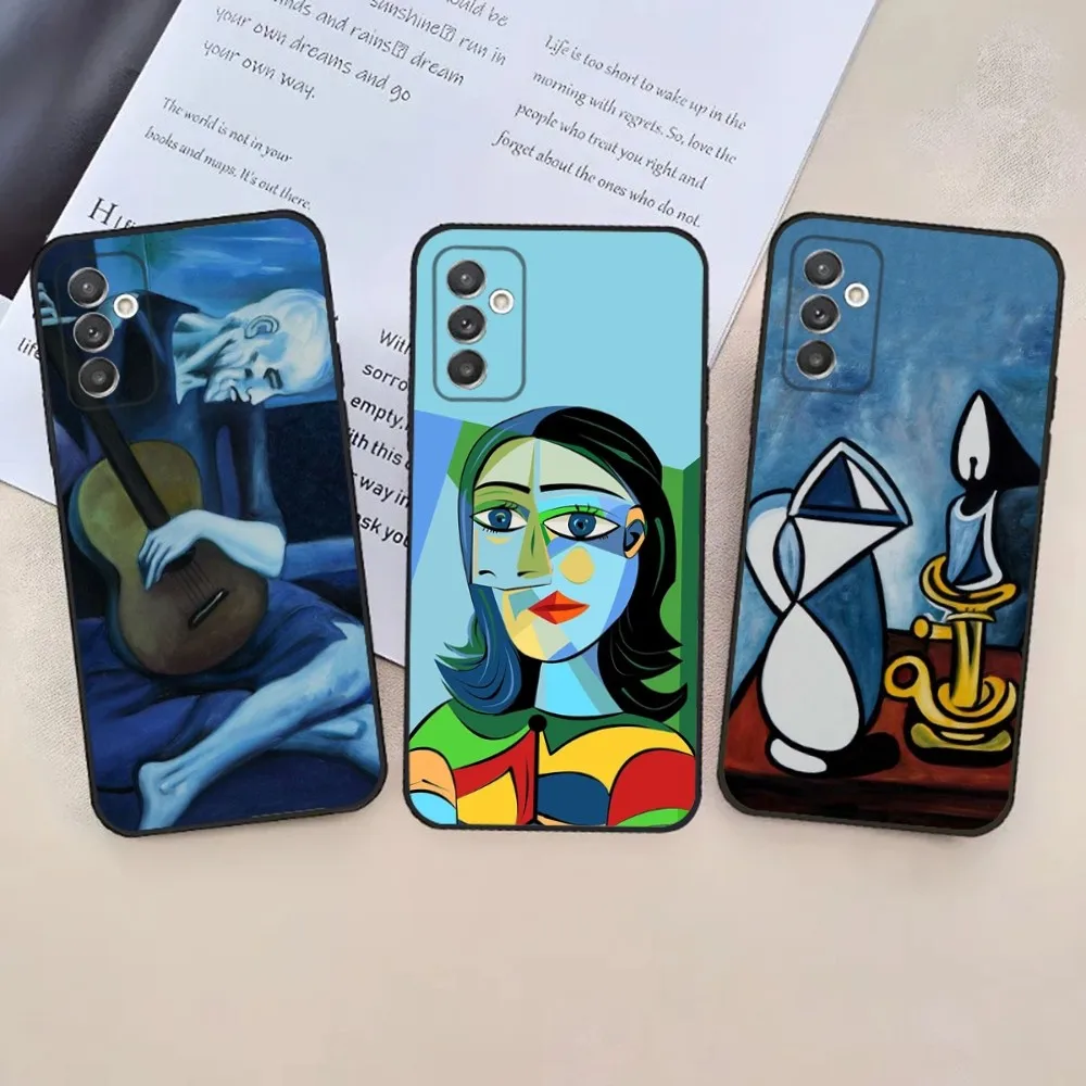 

Picasso Painting Art Phone Case For Samsung S24,23,22,30,21,10,9,Ultra,Plus,Lite,FE,5G Black Soft Case