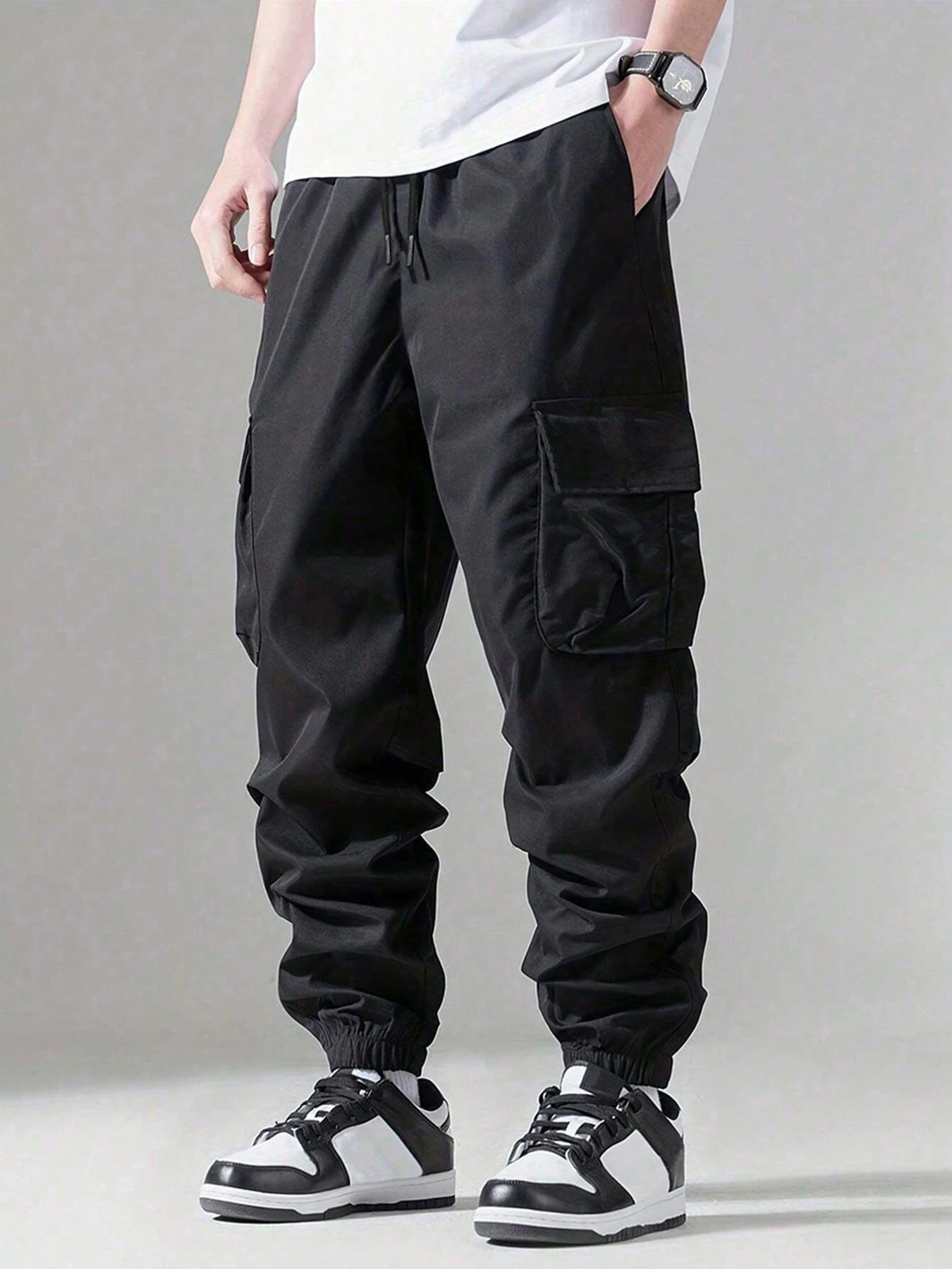 

Boys' pants, overalls, multi-pocket style, large and medium-sized children's size suitable for boys aged 7-14, hiking pants for