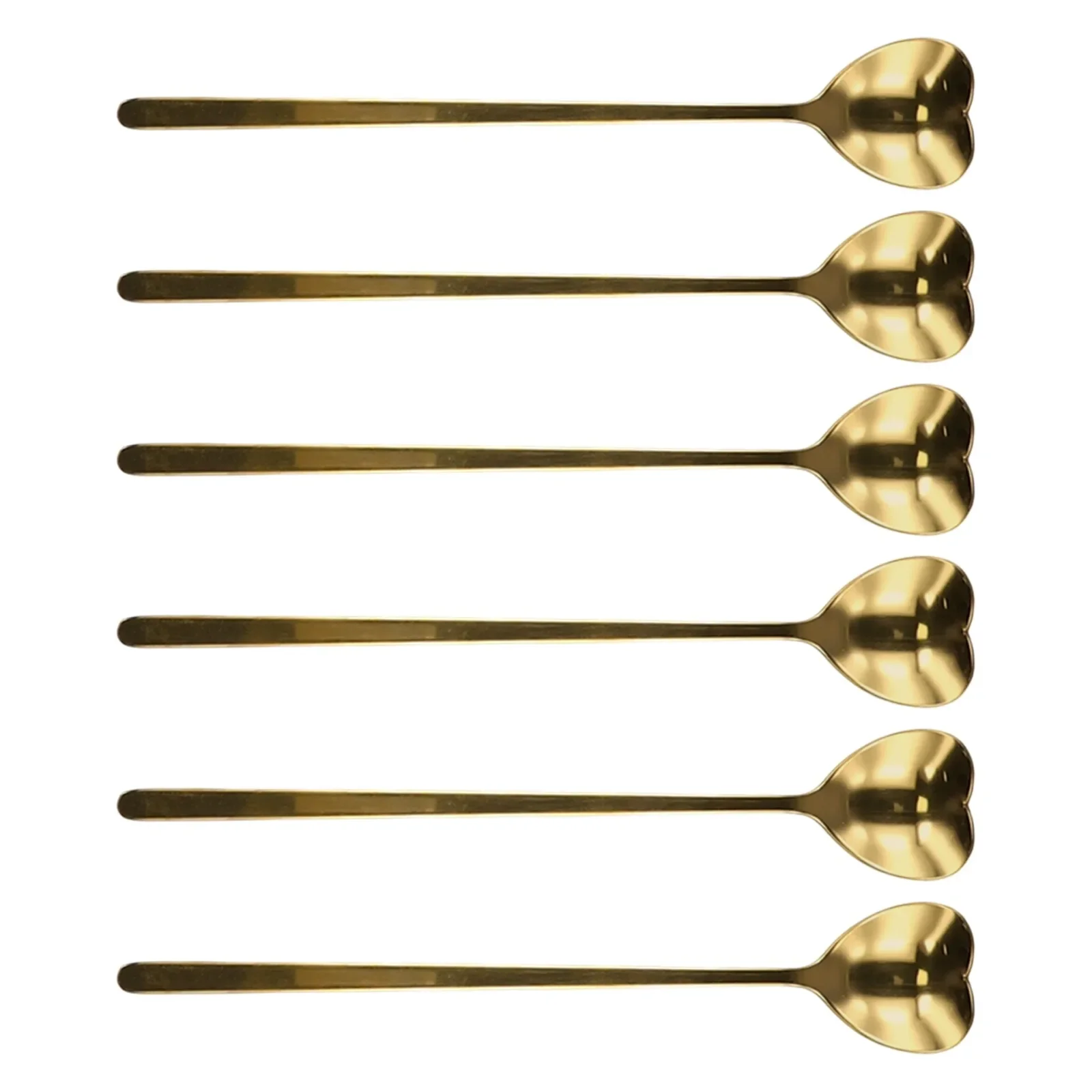 Comfortable Grip Tea Spoon Set Coffee Scoop Coffee Spoon Heart Shaped Spoon Rust-Free Construction Versatile For Home Or Cafes