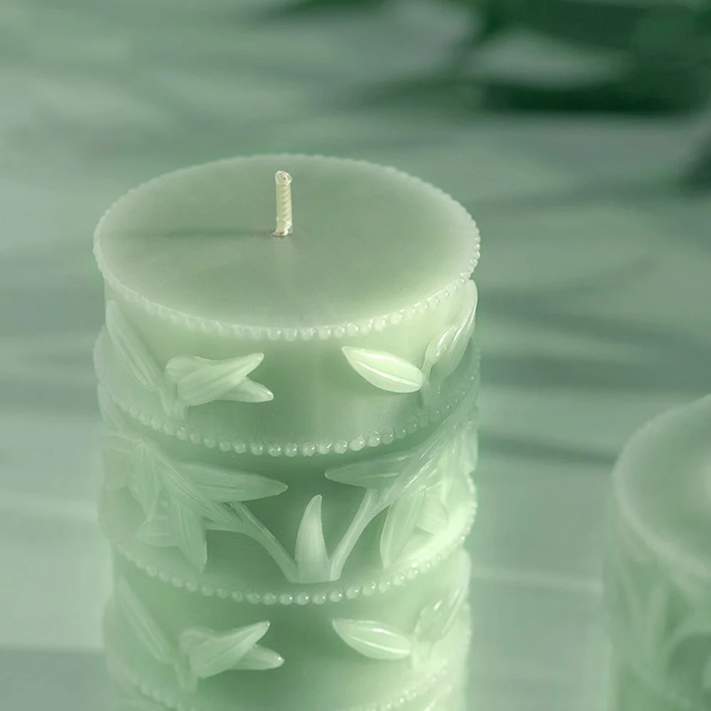 DIY Cylindrical Bamboo Knot Silicone Mold for Handmade Soap And Candle Making 3D Decoration Handcraft Mould