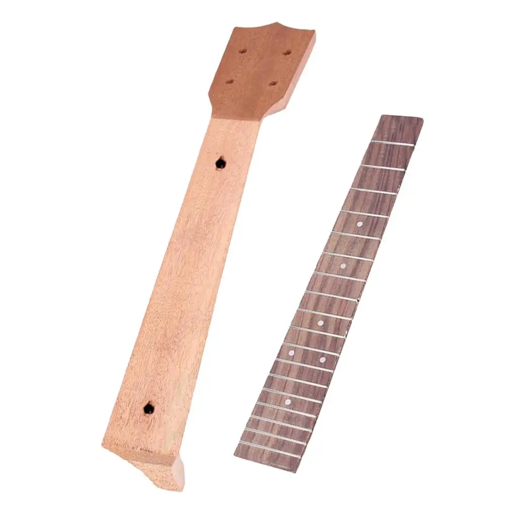 Diy Ukulele Neck Fingerboard Kit Rosewood Parts for Custom Adult Ukulele Solid Wood 21