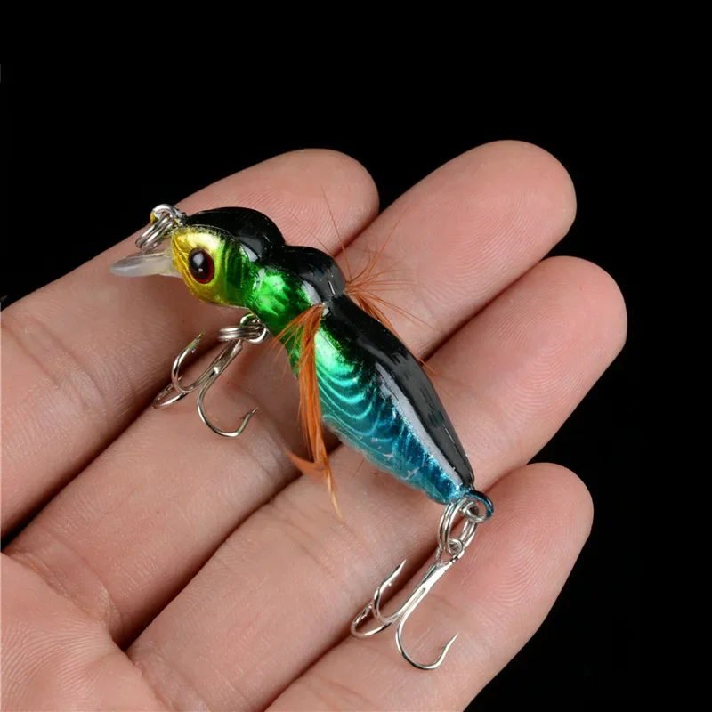 1pcs 4.5cm 3.5g Artificial Ants Insects Fishing Lures Topwater Wobblers Beetle Bait With 12# Hooks For Bass Carp Fishing Tackle