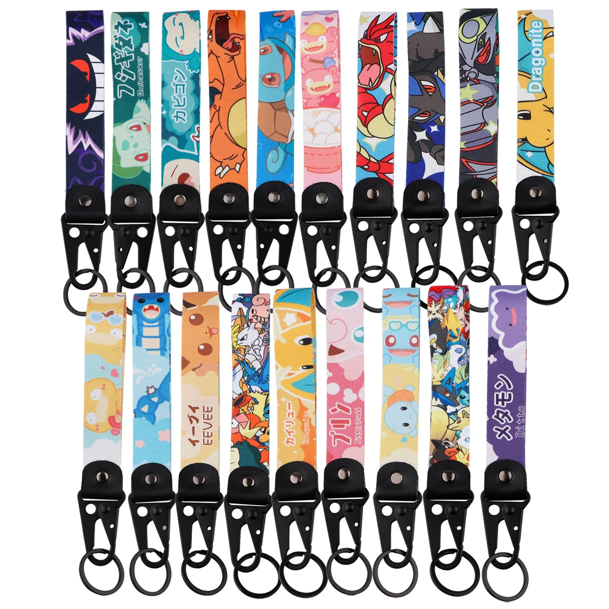 Anime Keychain Dinosaur Lanyard Anime Accessories Car Keyring Cute Toy Key Chain Bag Pendant Key Holder Gift