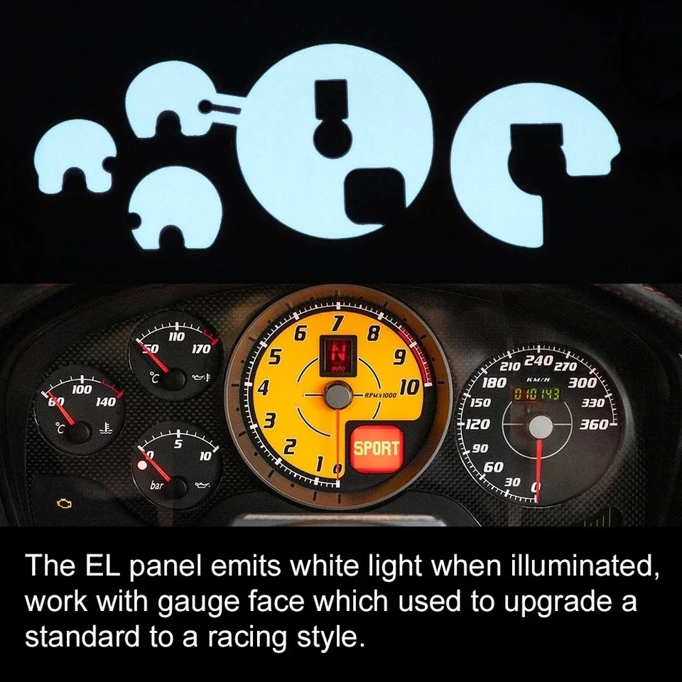 

EL Panel for Ferrari 360 (F131) and 575M (F133) Racing Style Instrument Cluster