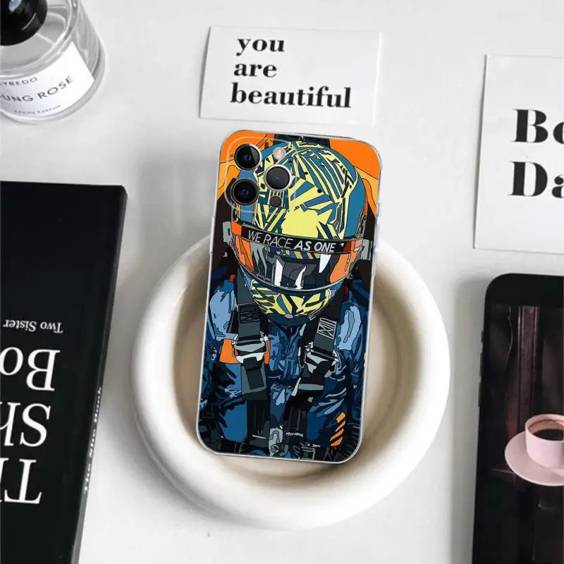 F1 Formula 1 Lando Norris Phone Case For iPhone 15 14 13 12 Mini 11 Pro XS Max X XR SE 6 7 8 Plus Soft Silicone Cover