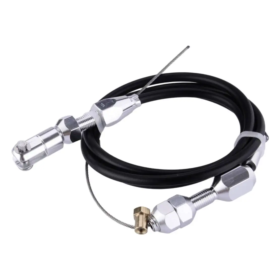 36インチ調整可能なブラックカースロットルアクセルガスケーブル燃料ラインステンレススチール、シボレーLS1 1997 1998 1999 2000-2007に適合