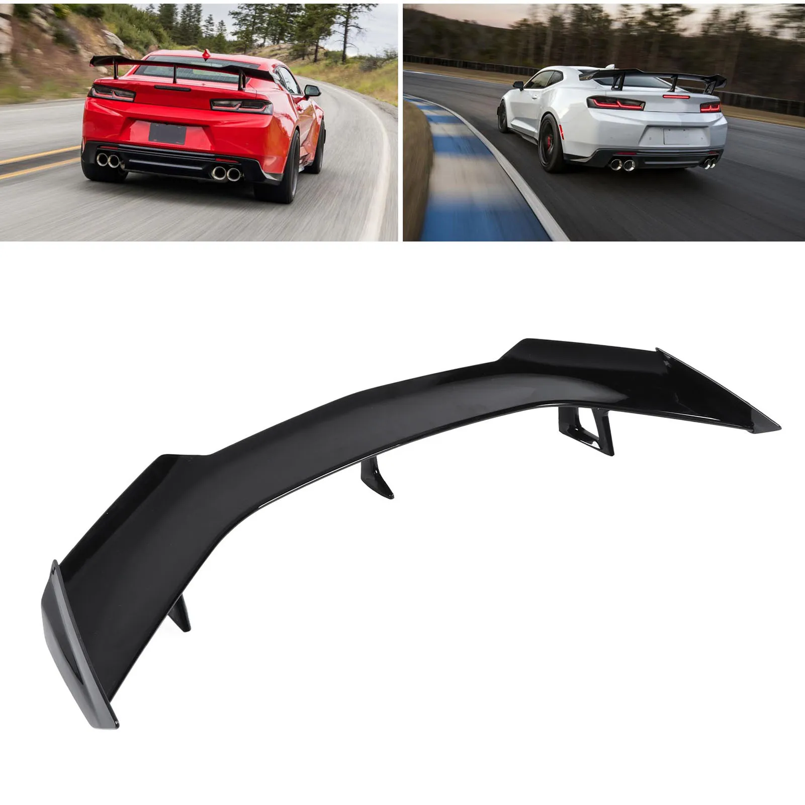 Rear Trunk Spoiler Lips High Strength Anti Fade Trunk Spoiler Wing Gloss Black GT   Resistance for Car Adaptations