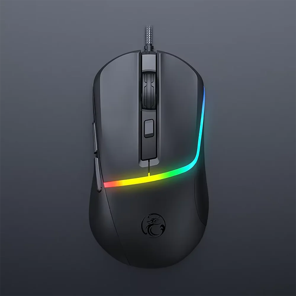 

iMice T20 Ergonomic Wired Gaming Mouse 6400 DPI LED USB Computer Mouse Gamer Pro Mice Mause With RGB Breath Light For PC Laptop