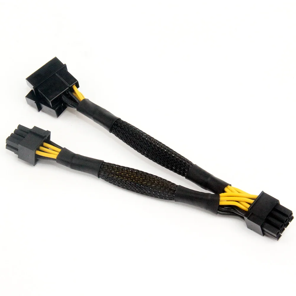 كابل تزويد الطاقة لوحدة معالجة الرسوميات ، ثنائي 4Pin ، IDE Molex إلى GPU ، ثنائي 8Pin ، 6 + 2 دبوس ، PCI-e ، PCI Express ، رسومات ، فيديو ، محول بطاقة عرض