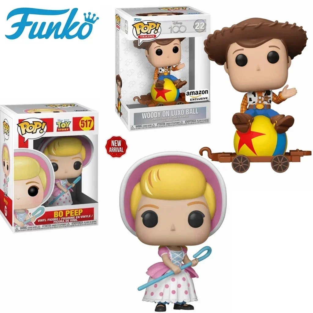 FUNKO POP Disney 100 Toy Story Woody on Luxo Ball 22# Bo Peep 517# Kevin Buzz Light Year Alien Rex Hamm PVC Vinyl Figures Toys