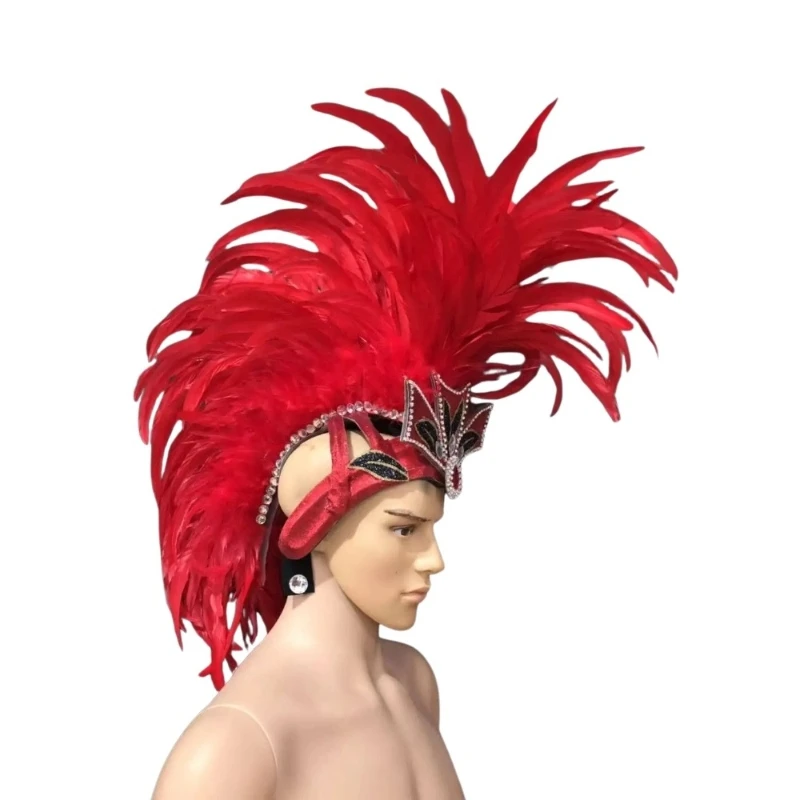 Fashion Feather Exquisite Headdress for Samba Dance Carnival Holloween Party Latin Dance Bar Performace Masquerade Show