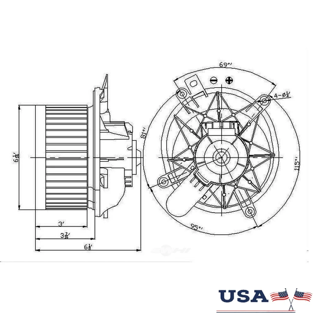 

HVAC Blower Motor Replacement GPD 2311611 Compatible with Various Models Efficient Performance Reliable Cooling Heating System